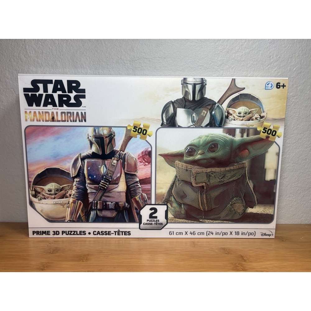 STAR WARS The Mandalorian • 2 Puzzles - 500 Pieces Prime 3D Puzzles - NEW